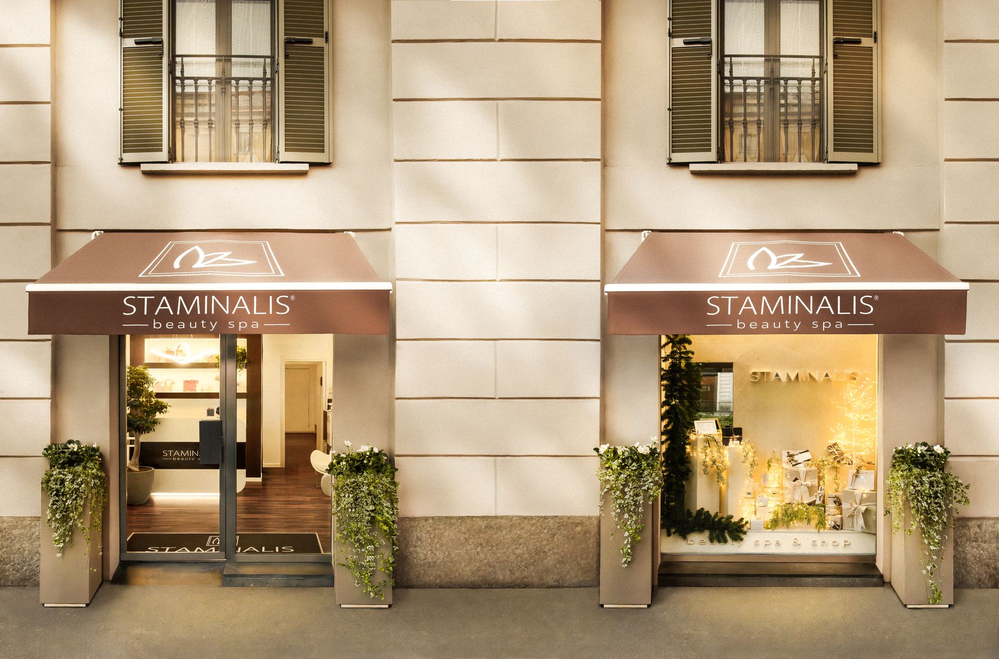 Le vetrine Staminalis Beauty Spa & Shop in Viale Piave 1, Milano