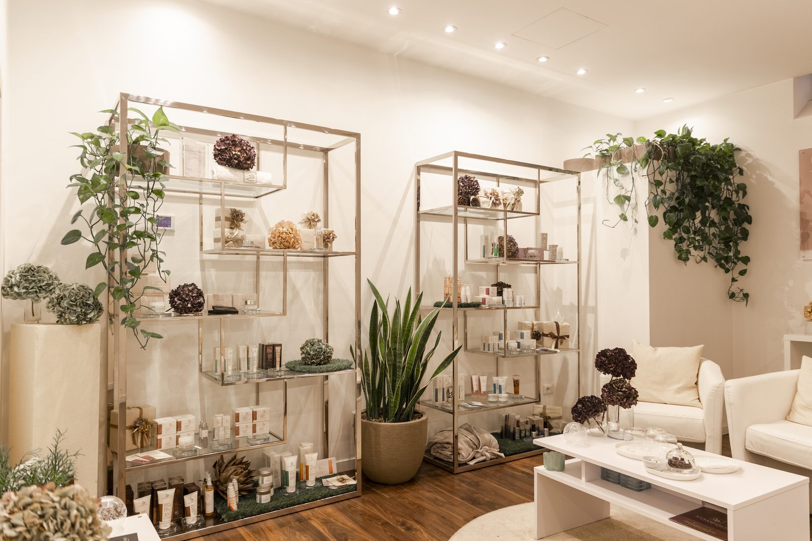 Il salottino di consulenza dello Staminalis Beauty Shop